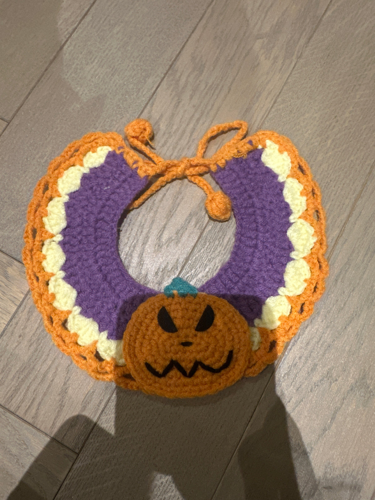 Pumpkin Halloween dog collar