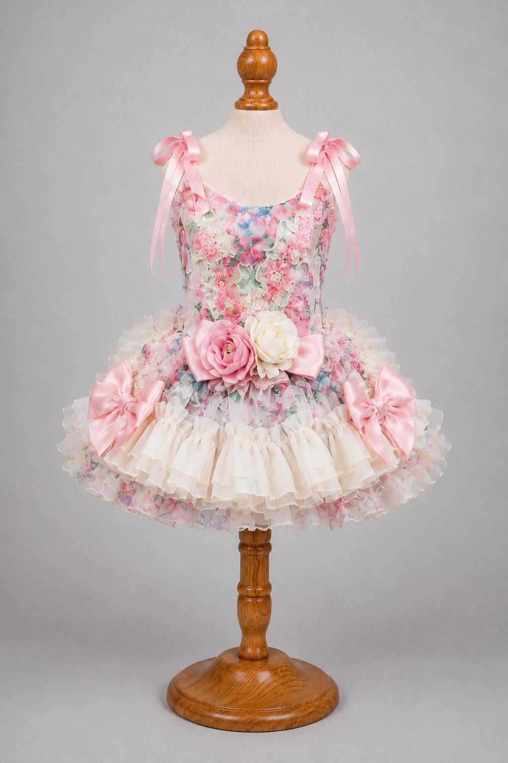 Arabella — Robe courte fleurie sur mannequin