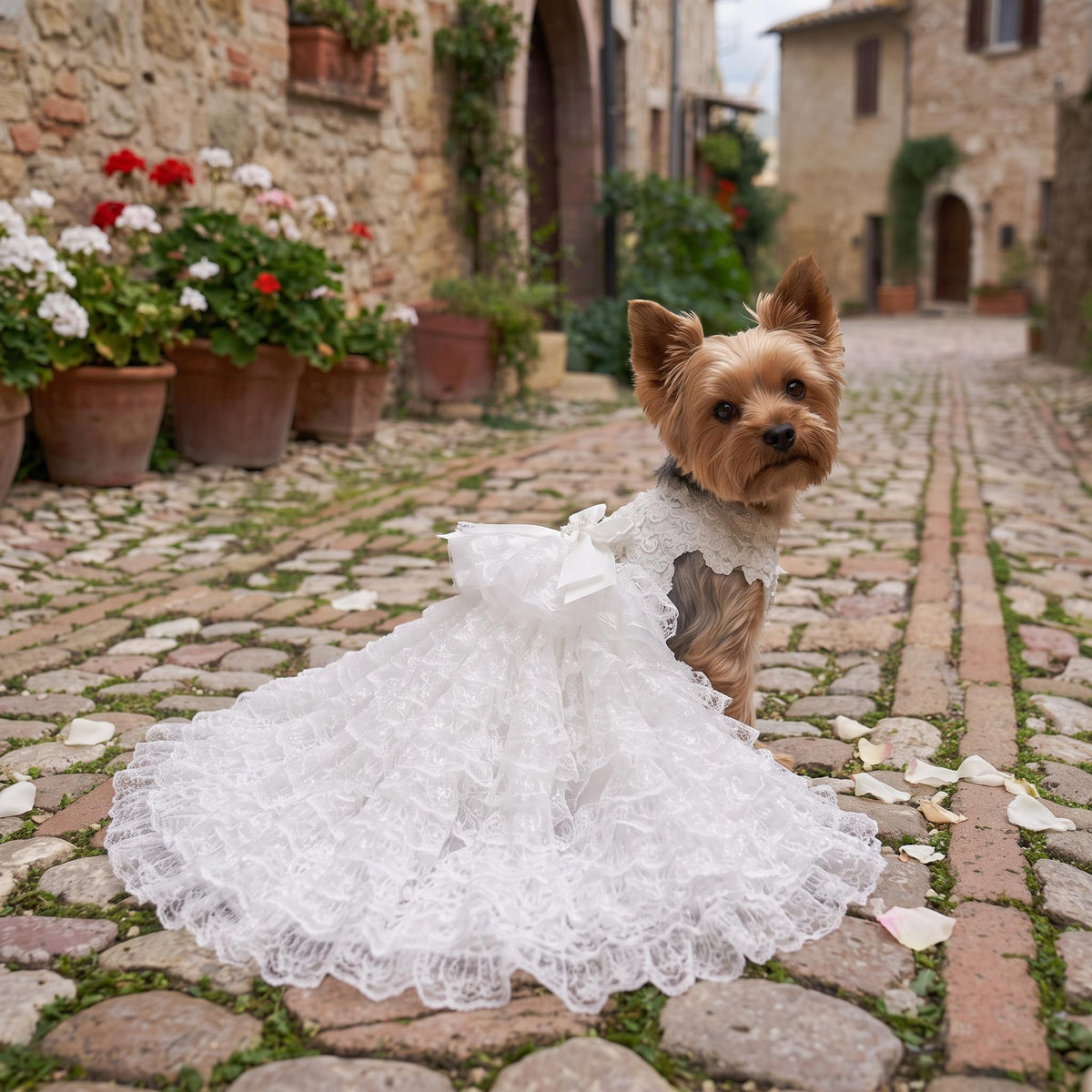 White Tulle Dog Wedding Dress — product image 2 of 9