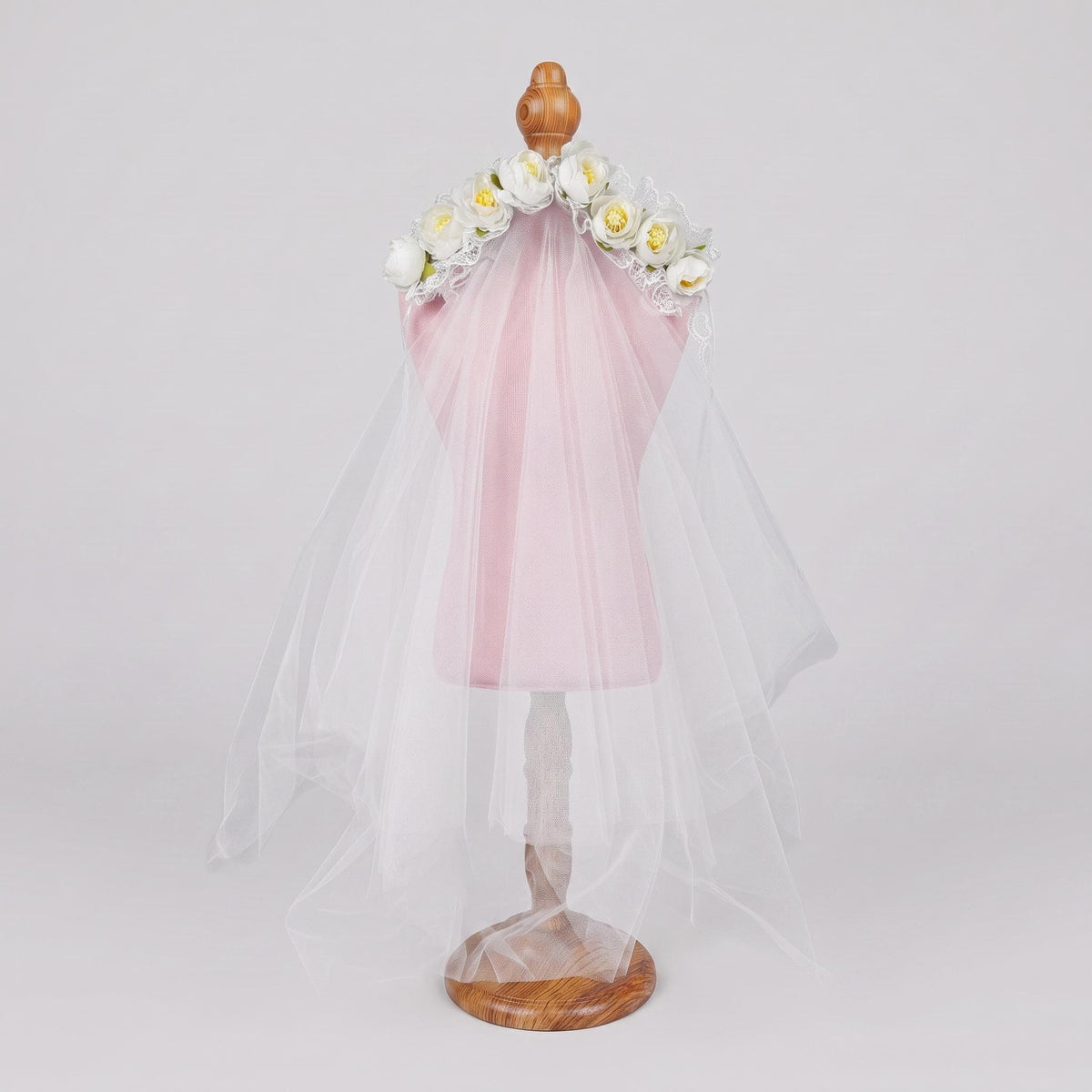 White Lace Dog Wedding Dress with Veil — product image 7 of 7