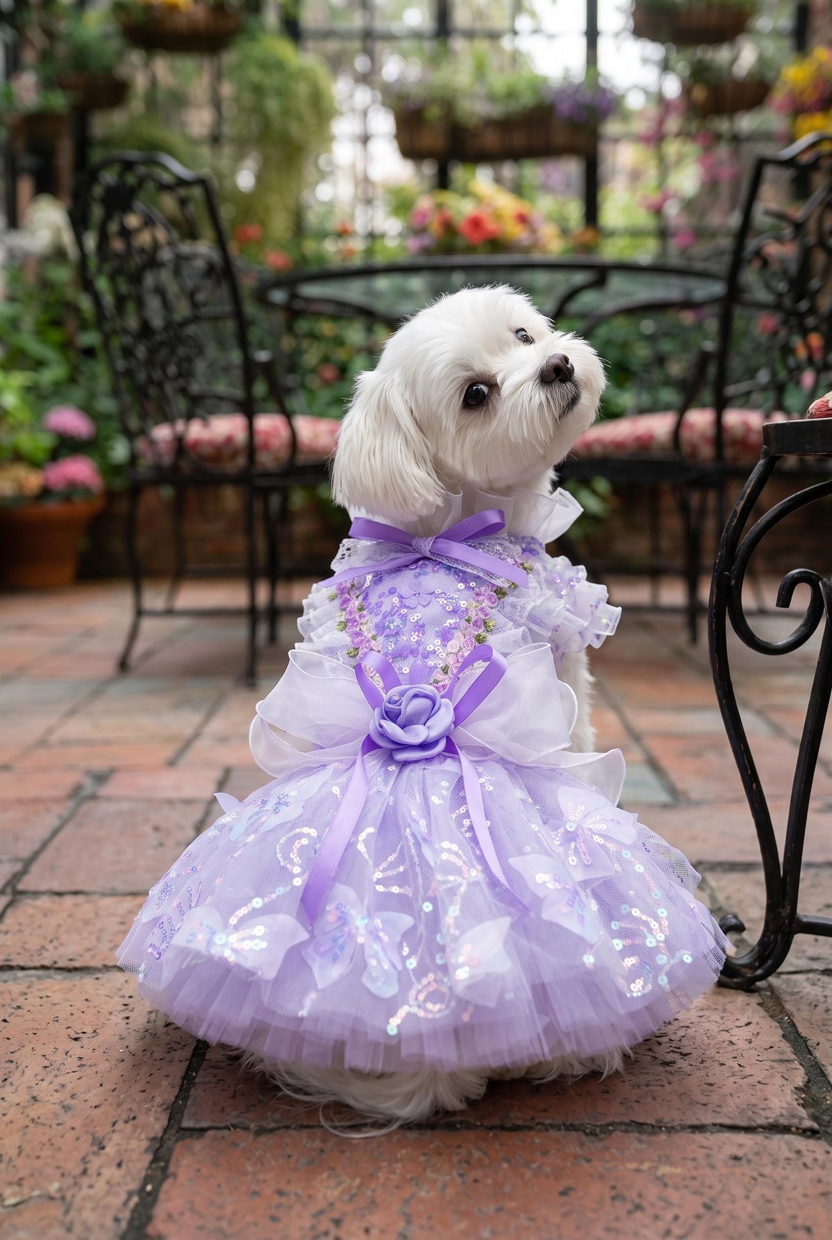 Pastel Butterfly Lace Dog Party Dress — product image 1 of 10