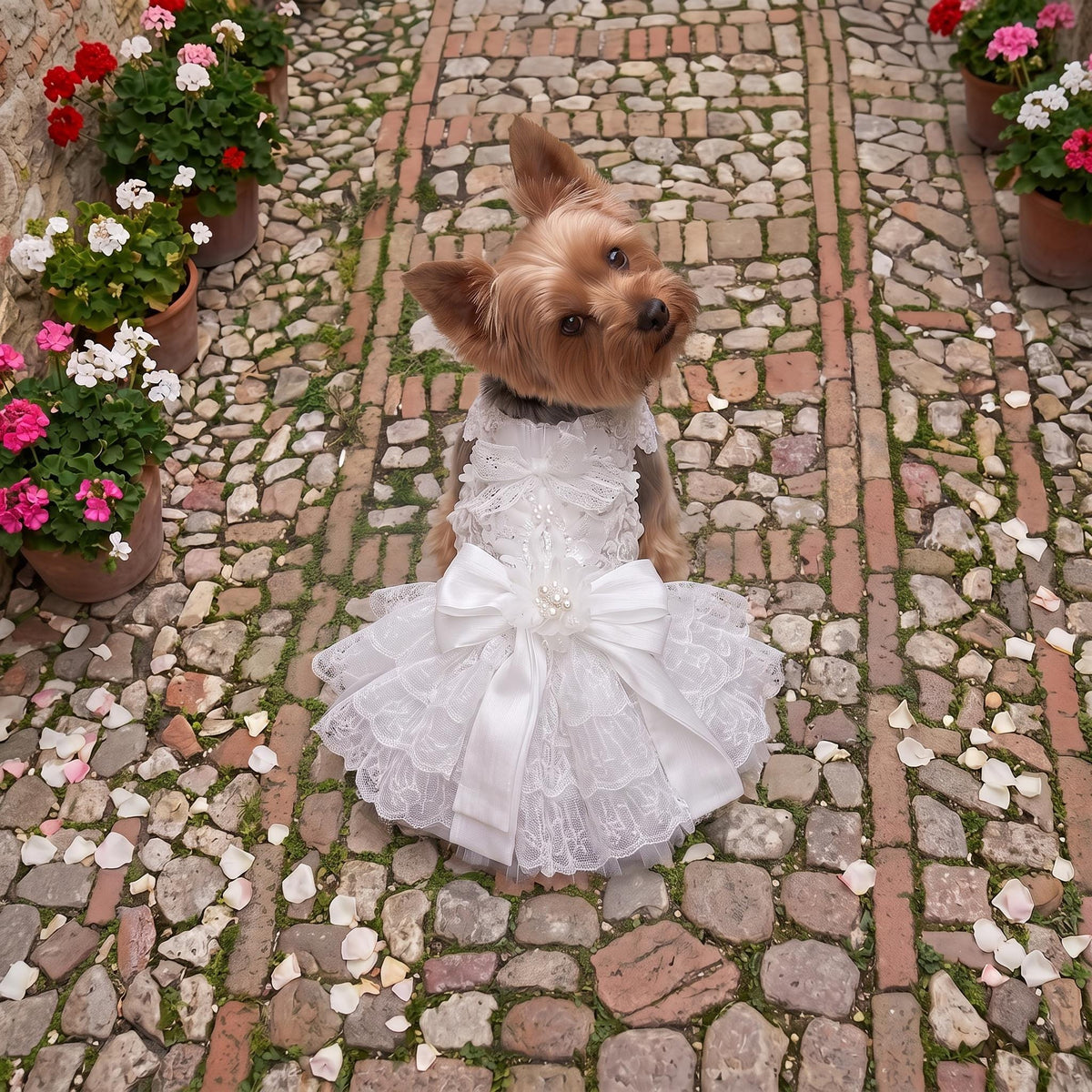 White Tulle Dog Wedding Dress — product image 5 of 9