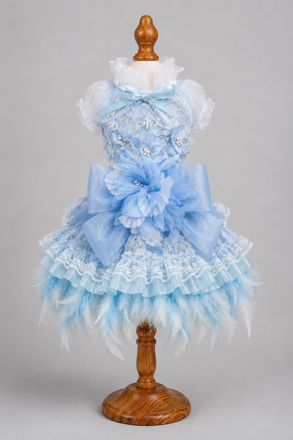 Blue Feather Dog Wedding Dress — product image 5 of 5