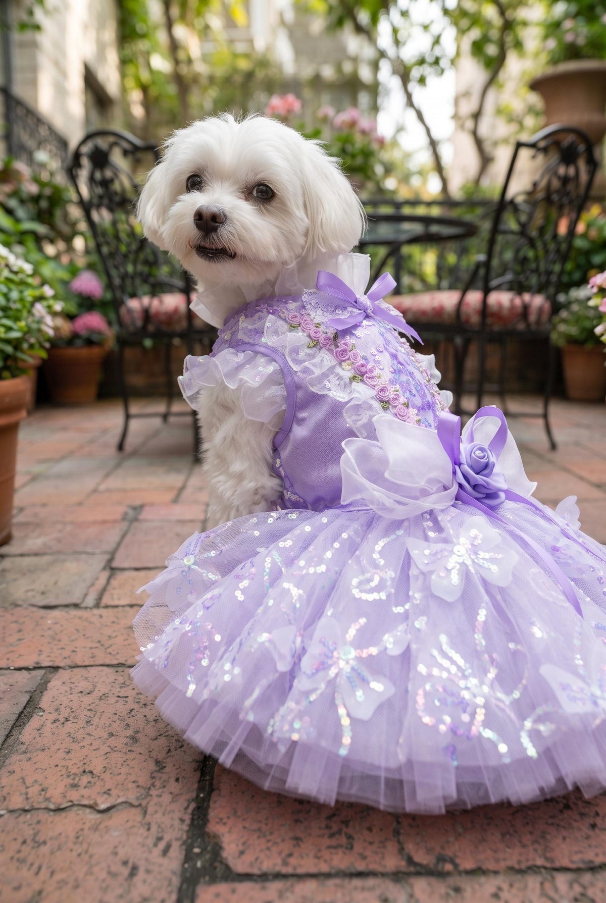 Pastel Butterfly Lace Dog Party Dress — product image 3 of 10