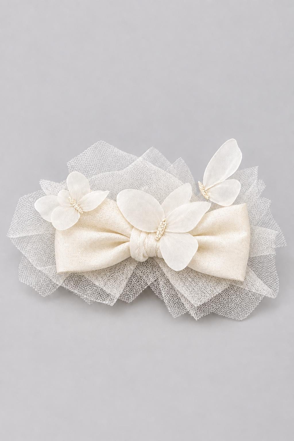 Cream Organza Dog Wedding Dress with Optional Hair Clip — product image 7 of 7